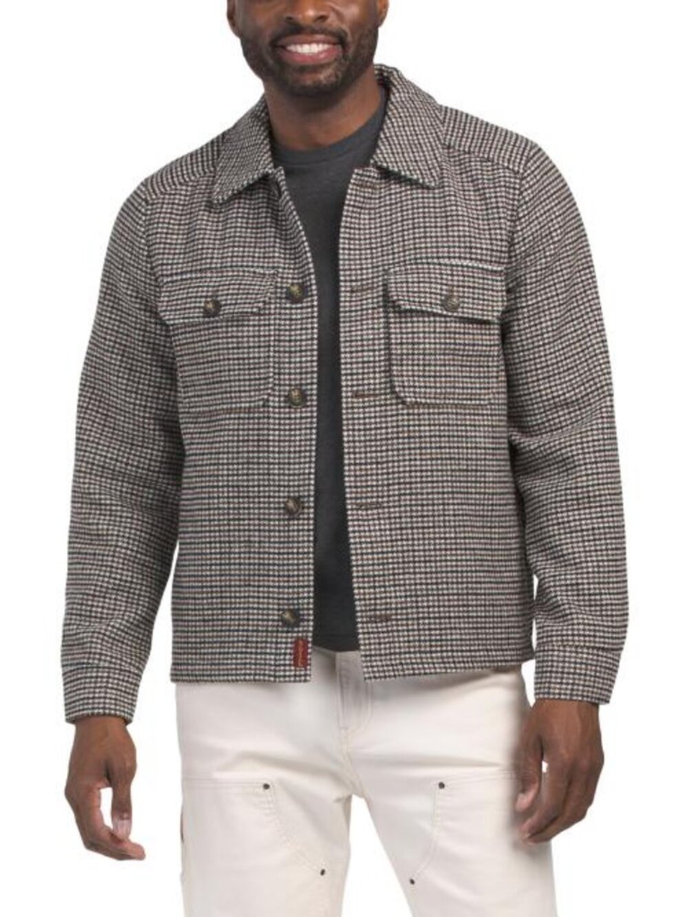 7 FOR ALL MANKIND Houndstooth Shirt Jacket